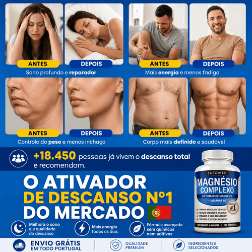 Complexo de Magnésio | 8 em 1 para sua saúde e energia diárias. OFERTA 2 X 1