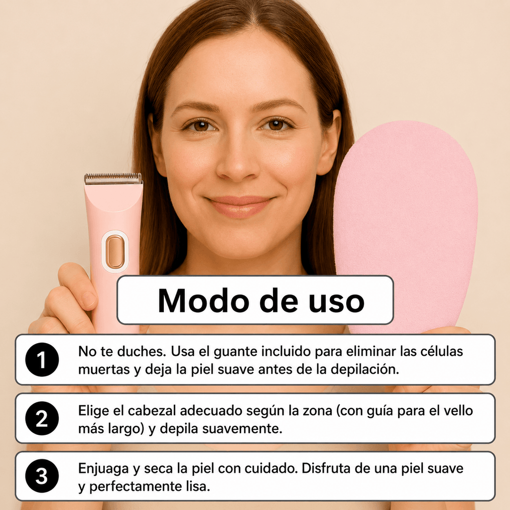 Depiladora íntima 2 en 1 - Suave y Precisa